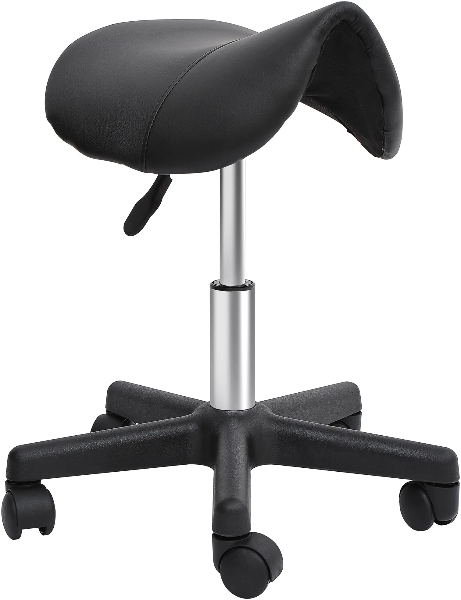 Табурет-седло для салона красоты Homcom 71-0016 (Black/Silver) - 2