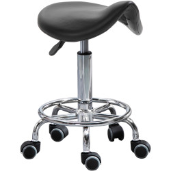 Табурет-седло Homcom 503-009BK (Black/Silver) Thumb