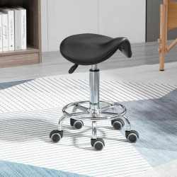 Табурет-седло Homcom 503-009BK (Black/Silver)