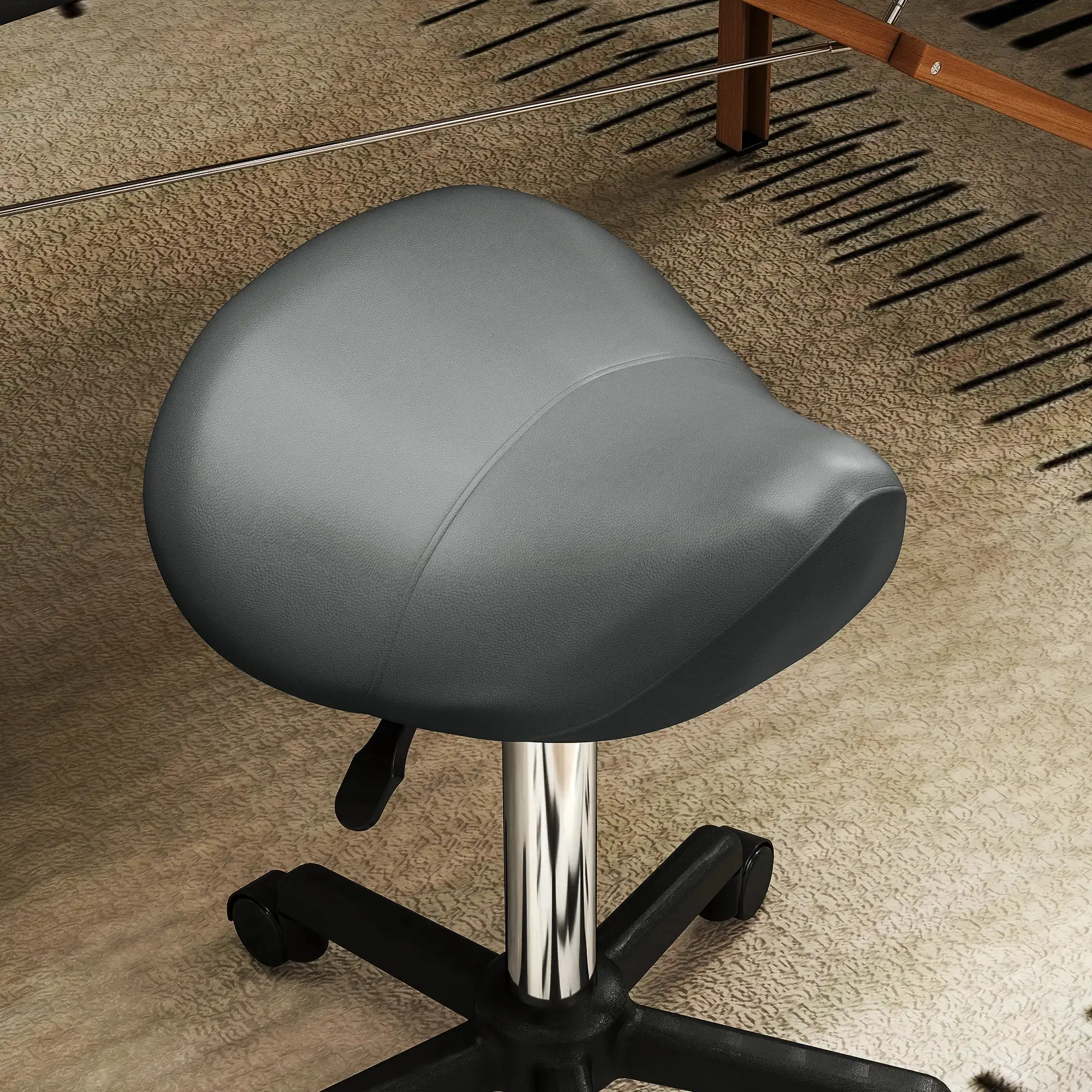 Табурет-седло Homcom 503-021V00GY (Grey) - 4