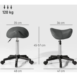 Табурет-седло Homcom 503-021V00GY (Grey) Thumb