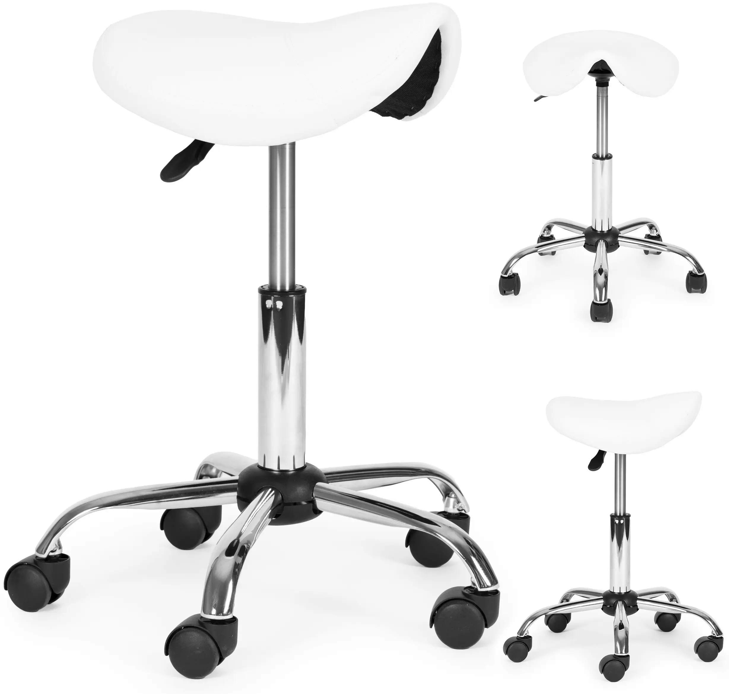 Taburet pentru salon de infrumusetare Modern Home BC004-W (White) - 4