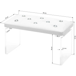 Подставка для рук маникюрная Momo Diamond 151057 (White/Transparent) Thumb