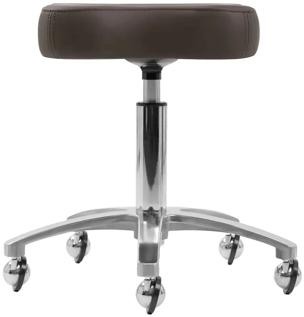 Taburet pentru salon de infrumusetare Omega Supremo 154516 (Brown/Silver) - 3