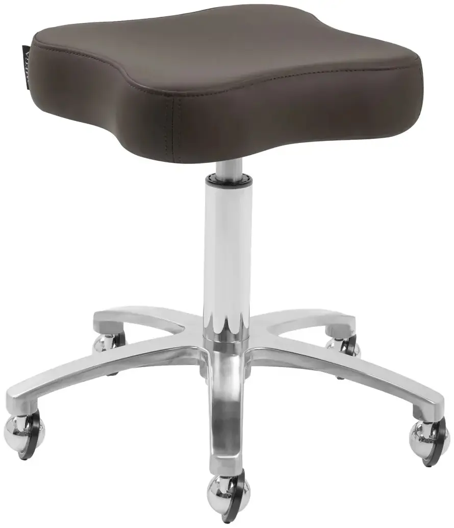 Taburet pentru salon de infrumusetare Omega Supremo 154516 (Brown/Silver)
