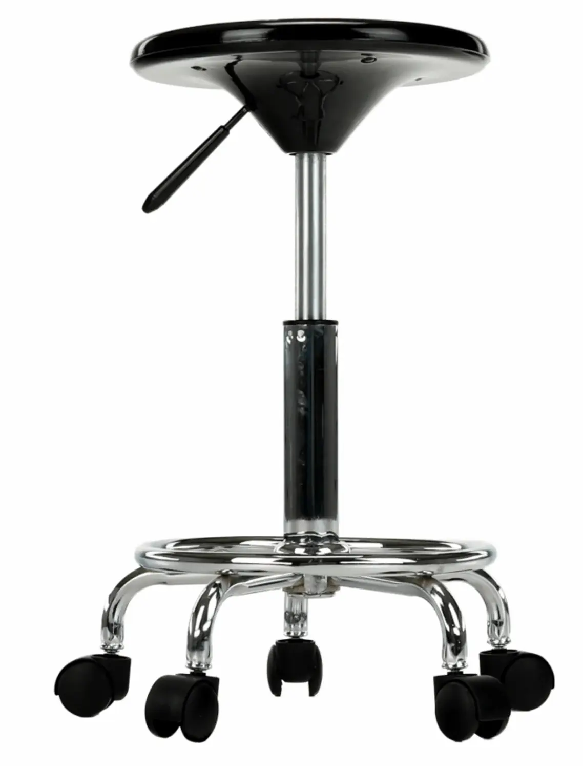 Tabureta de coafor Tempo Kondela Mabel 4 NEW (Black/Chrome) - 3