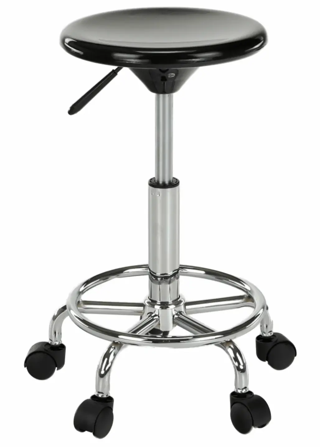 Tabureta de coafor Tempo Kondela Mabel 4 NEW (Black/Chrome) - 4
