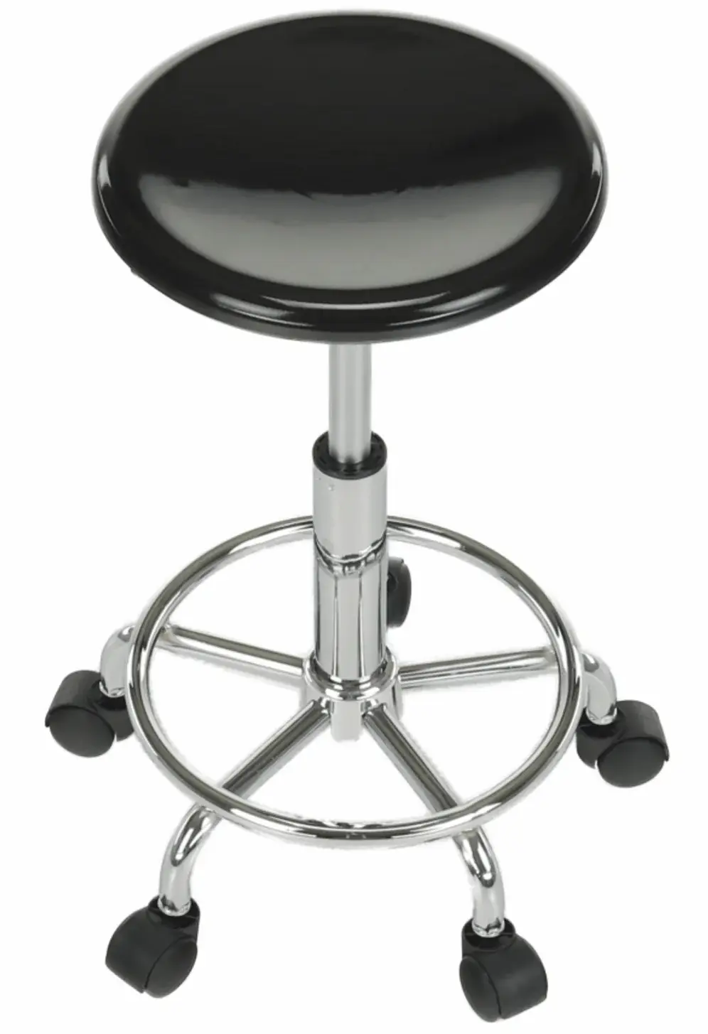 Tabureta de coafor Tempo Kondela Mabel 4 NEW (Black/Chrome) - 5