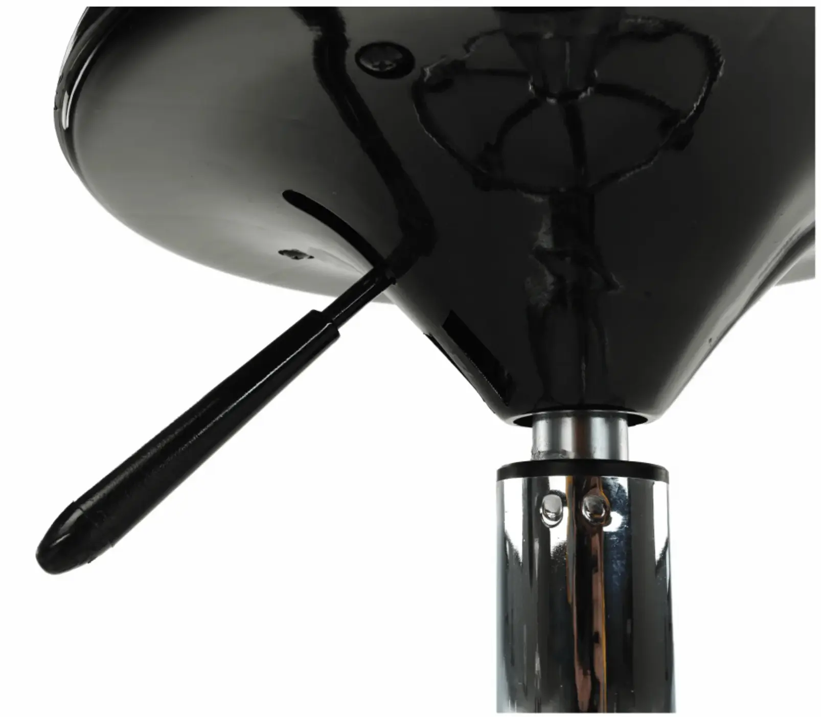 Tabureta de coafor Tempo Kondela Mabel 4 NEW (Black/Chrome) - 6