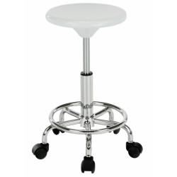Tabureta de coafor Tempo Kondela Mabel 4 NEW (White/Chrome) Thumb