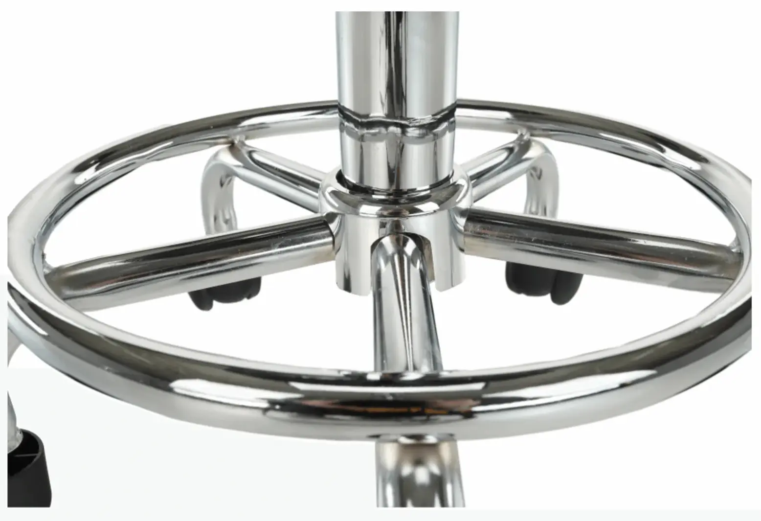 Tabureta de coafor Tempo Kondela Mabel 4 NEW (White/Chrome) - 11