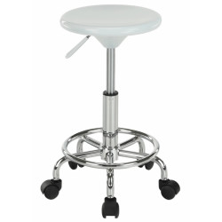 Tabureta de coafor Tempo Kondela Mabel 4 NEW (White/Chrome) Thumb
