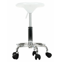 Tabureta de coafor Tempo Kondela Mabel 4 NEW (White/Chrome) Thumb