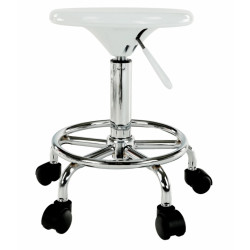 Tabureta de coafor Tempo Kondela Mabel 4 NEW (White/Chrome) Thumb