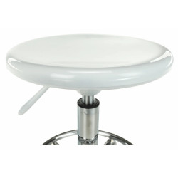 Tabureta de coafor Tempo Kondela Mabel 4 NEW (White/Chrome) Thumb