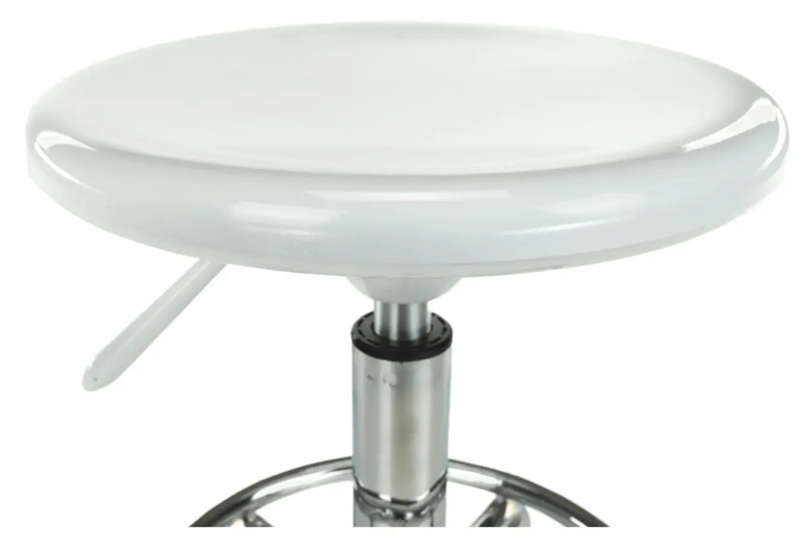 Tabureta de coafor Tempo Kondela Mabel 4 NEW (White/Chrome) - 7