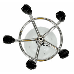 Tabureta de coafor Tempo Kondela Mabel 4 NEW (White/Chrome) Thumb