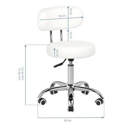 Scaun cosmetic Activeshop A-007 (White) Thumb