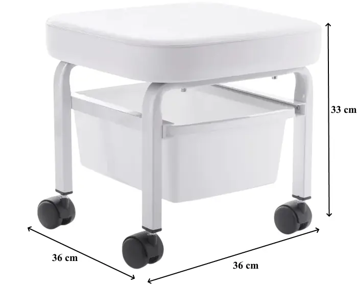 Taburet pentru salon de infrumusetare Activeshop 104914 (White)