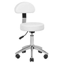 Taburet pentru salon de infrumusetare Activeshop 304-P 123839 (White) Thumb