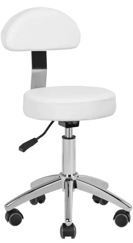 Taburet pentru salon de infrumusetare Activeshop 304-P 123839 (White)