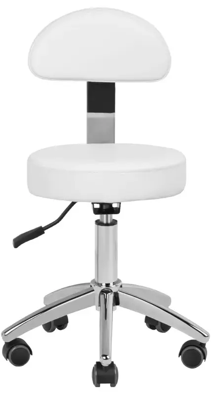 Taburet pentru salon de infrumusetare Activeshop 304-P 123839 (White)