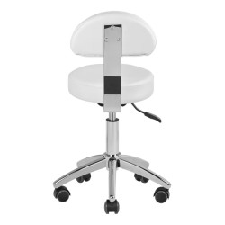 Taburet pentru salon de infrumusetare Activeshop 304-P 123839 (White) Thumb