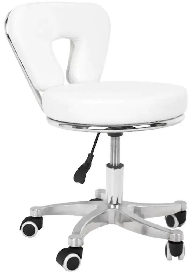Taburet pentru salon de infrumusetare Activeshop 9266 (White)