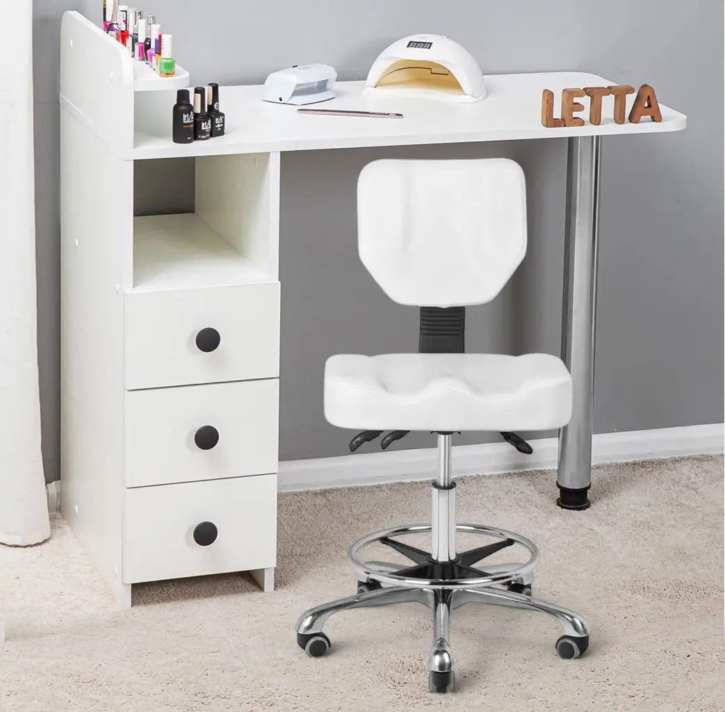 Taburet pentru salon de infrumusetare Activeshop А-4299 (White)