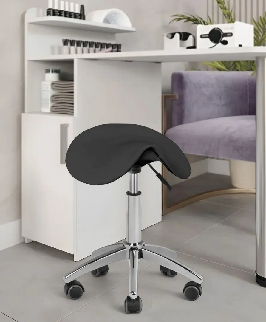 Taburet pentru salon de infrumusetare Activeshop AM-302 (Black)