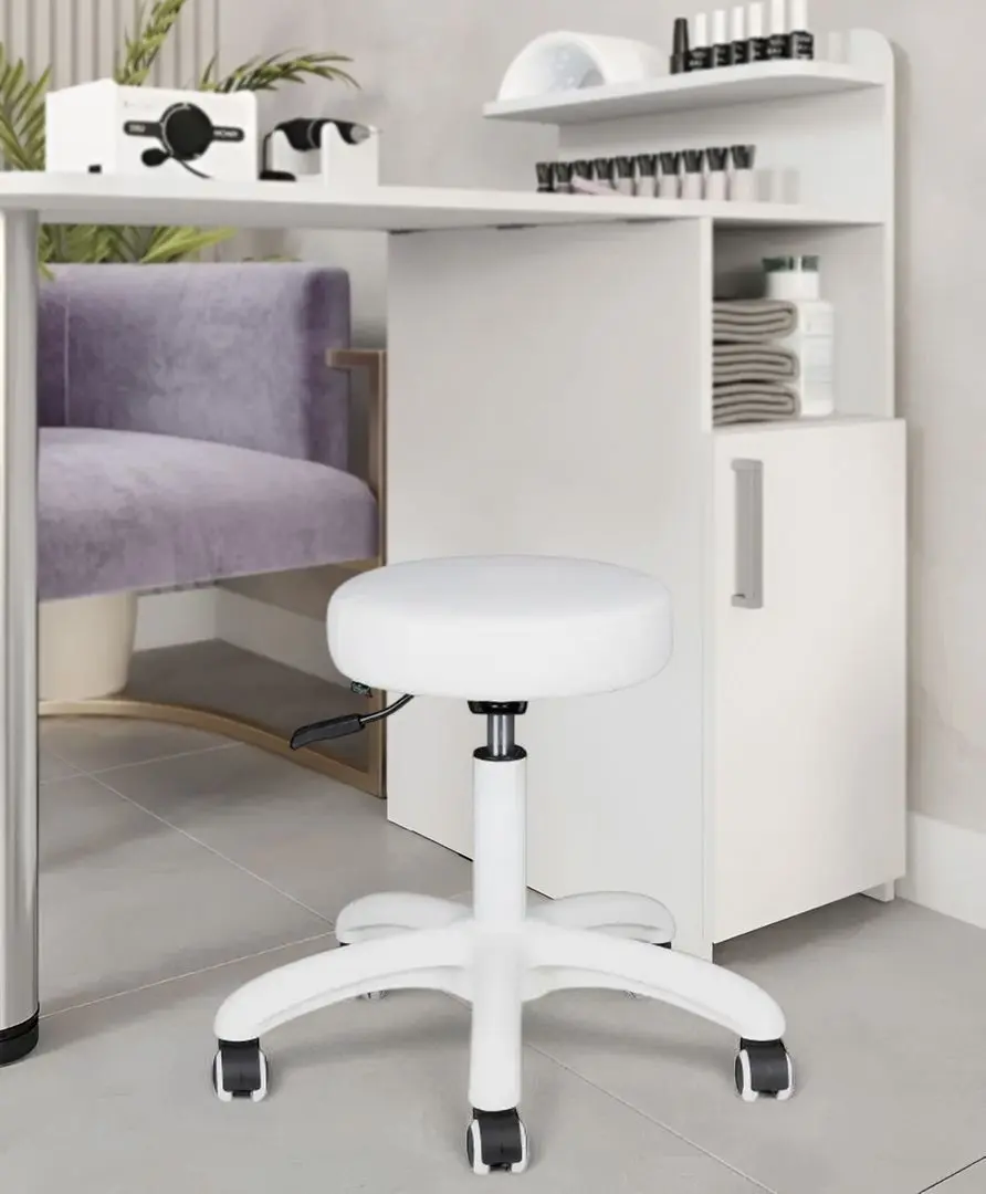 Taburet pentru salon de infrumusetare Activeshop AM-303-2 (White)