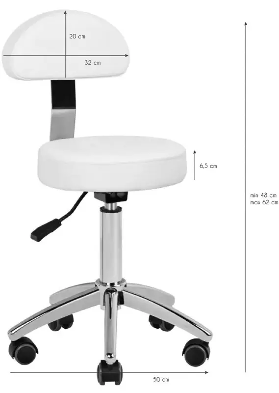 Taburet pentru salon de infrumusetare Activeshop AM-304 125620 (Grey)