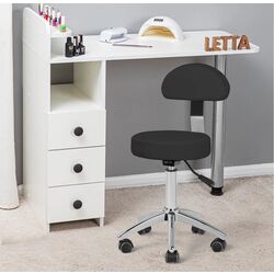 Taburet pentru salon de infrumusetare Activeshop AM-304 (Black)