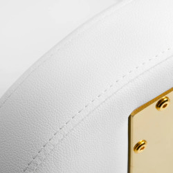 Taburet pentru salon de infrumusetare Activeshop AM-304G 148126 (White/Gold) Thumb