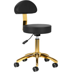 Taburet pentru salon de infrumusetare Activeshop AM-304G 148165 (Black/Gold) Thumb