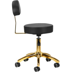 Taburet pentru salon de infrumusetare Activeshop AM-304G 148165 (Black/Gold) Thumb