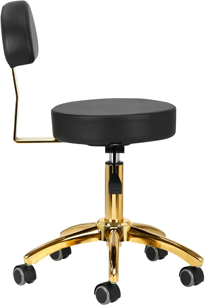 Taburet pentru salon de infrumusetare Activeshop AM-304G 148165 (Black/Gold)