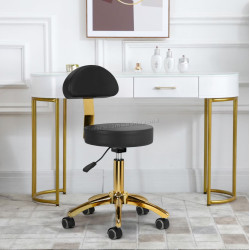 Табурет для салона красоты Activeshop AM-304G 148165 (Black/Gold)