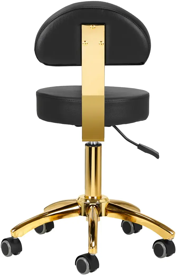 Taburet pentru salon de infrumusetare Activeshop AM-304G 148165 (Black/Gold)
