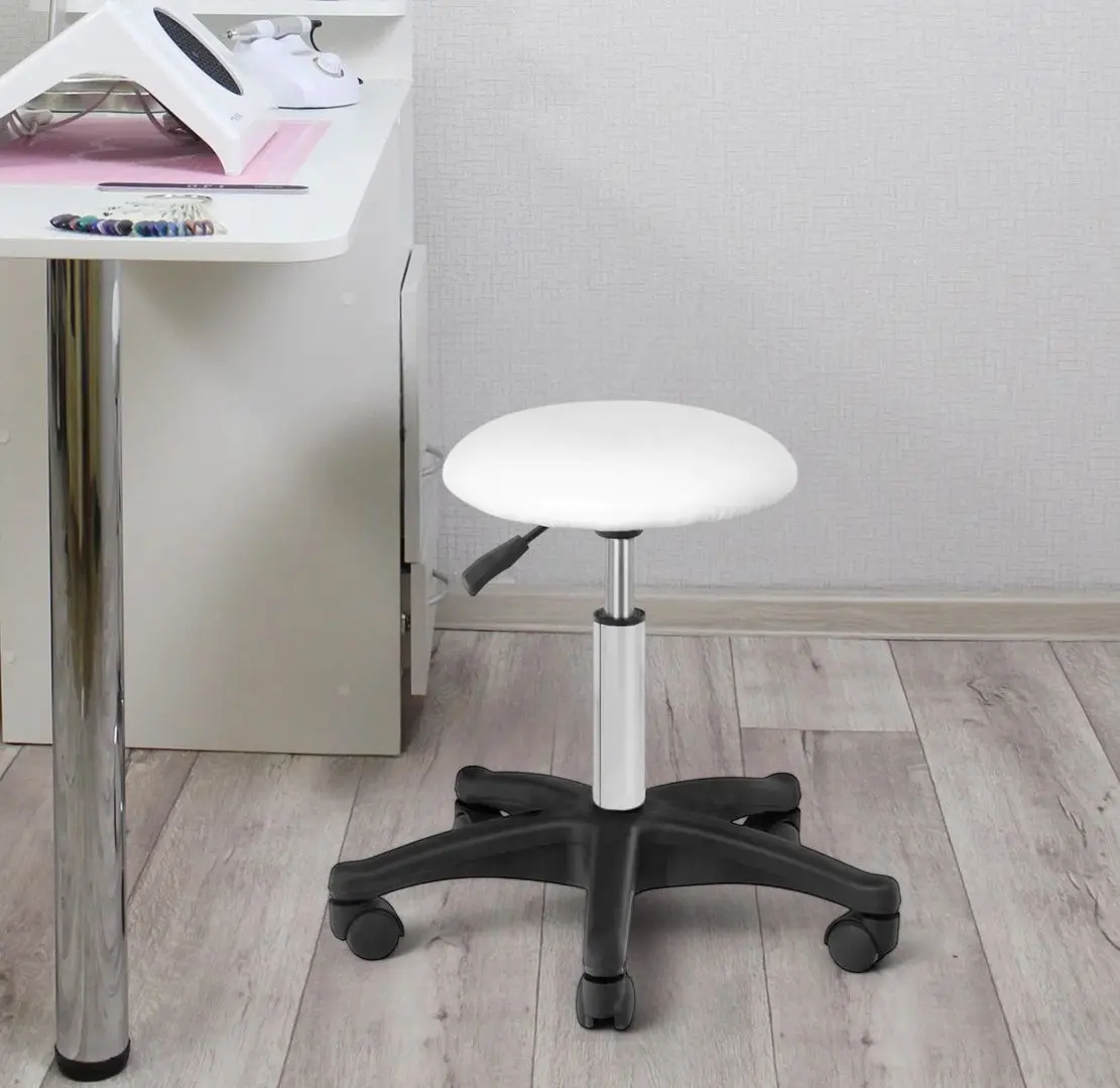 Taburet pentru salon de infrumusetare Activeshop AM-312 (White)