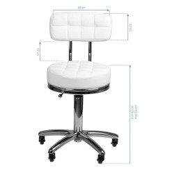 Taburet pentru salon de infrumusetare Activeshop AM-877 131986 (White) Thumb