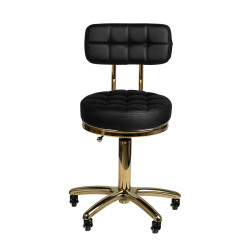 Taburet pentru salon de infrumusetare Activeshop AM-961 131989 (Black/Gold) Thumb