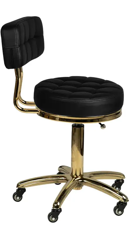 Taburet pentru salon de infrumusetare Activeshop AM-961 131989 (Black/Gold)