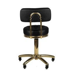 Taburet pentru salon de infrumusetare Activeshop AM-961 131989 (Black/Gold) Thumb