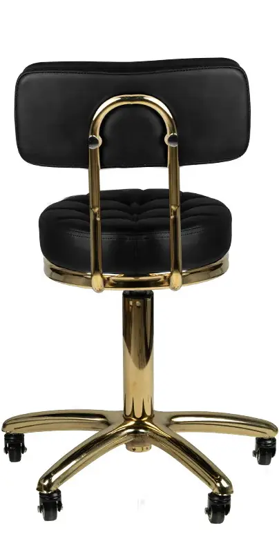 Taburet pentru salon de infrumusetare Activeshop AM-961 131989 (Black/Gold)