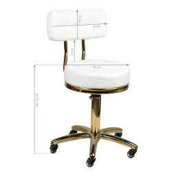 Taburet pentru salon de infrumusetare Activeshop AM-961 131989 (Black/Gold) Thumb