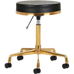 Taburet pentru salon de infrumusetare Activeshop H4 140257 (Black/Gold) Thumb