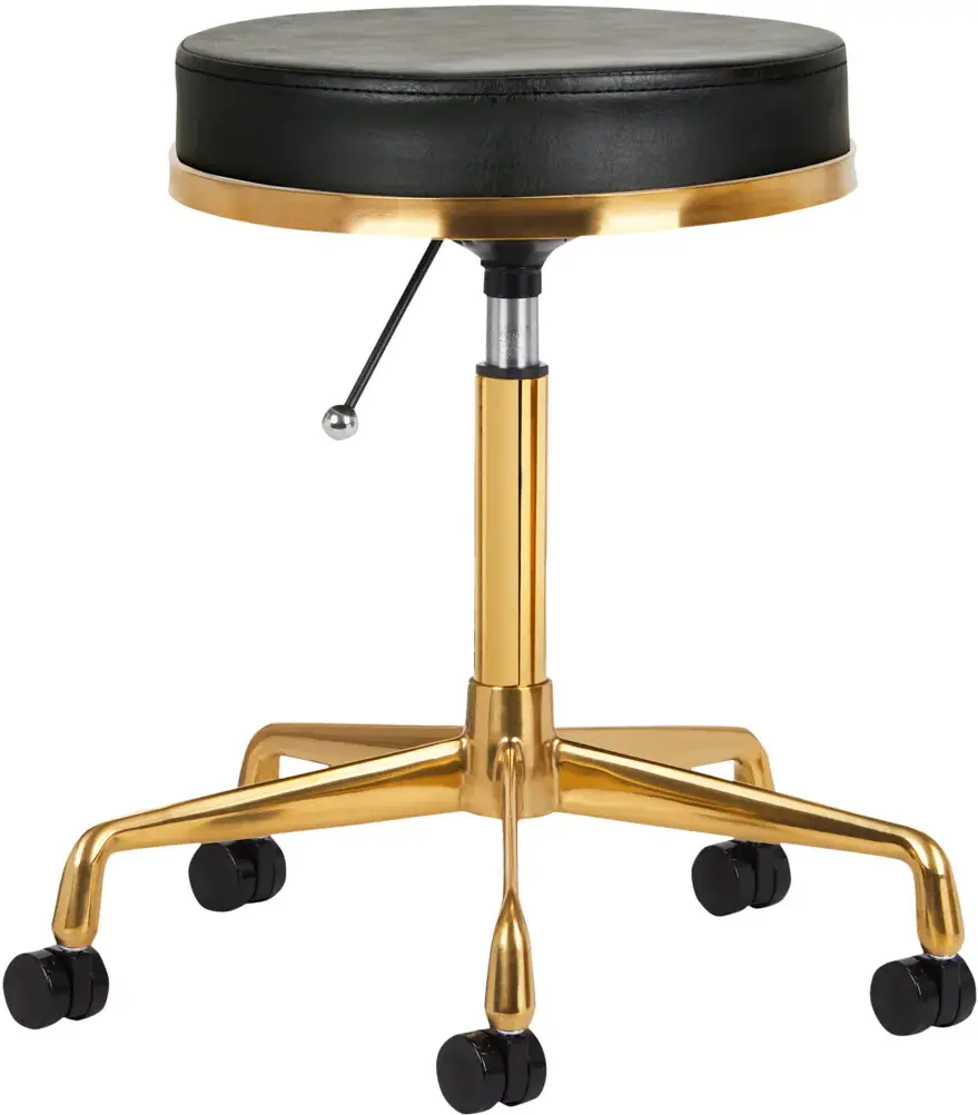 Taburet pentru salon de infrumusetare Activeshop H4 140257 (Black/Gold)
