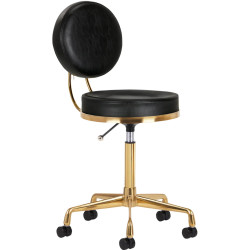 Taburet pentru salon de infrumusetare Activeshop H5 140259 (Black/Gold) Thumb