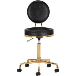 Taburet pentru salon de infrumusetare Activeshop H5 140259 (Black/Gold) Thumb